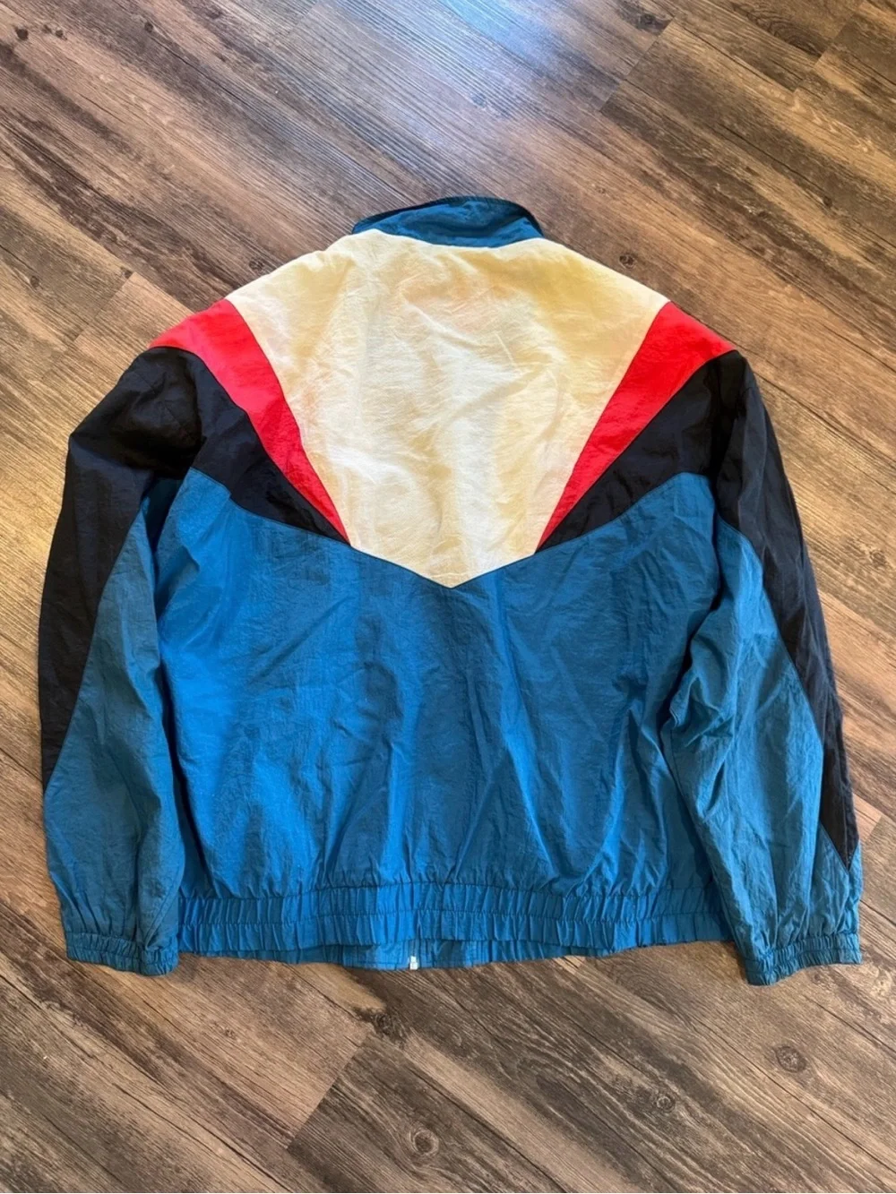 2 Vintage 90s Reebok Windbreaker Jackets (Blue XL, Black L)